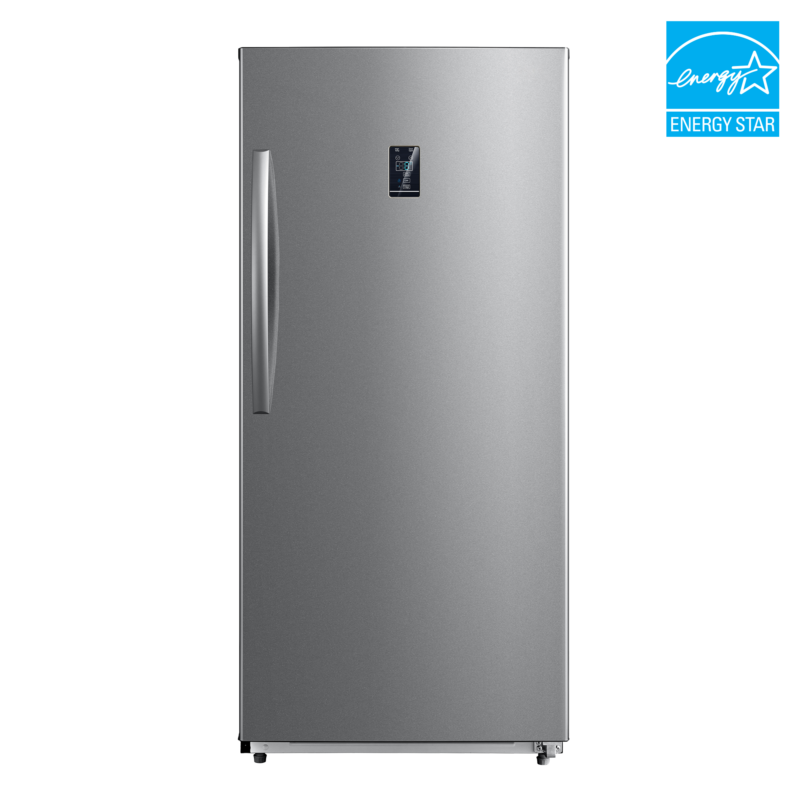ELEMENT APPLIANCE 13.8 CF Upright Freezer Convertible, Glass Shelves, Digital Controls, E-STAR - Stainless Steel (EUF14CECS)