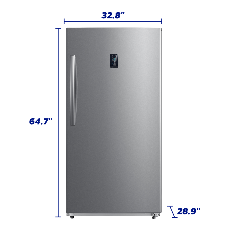 ELEMENT APPLIANCE 17 CF Upright Freezer Convertible, Glass Shelves, Digital Controls, E-STAR - Stainless Steel (EUF17CECS)