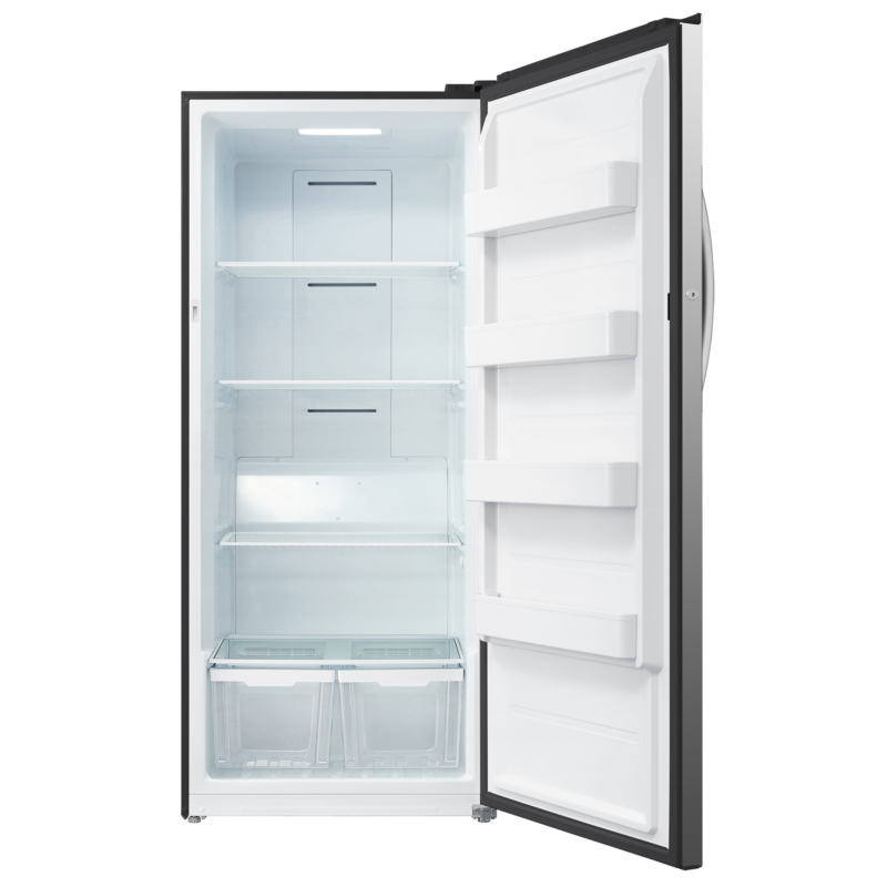 ELEMENT APPLIANCE 21 CF Upright Freezer Convertible, Glass Shelves, Digital Controls, E-STAR - Stainless Steel (EUF21CECS)