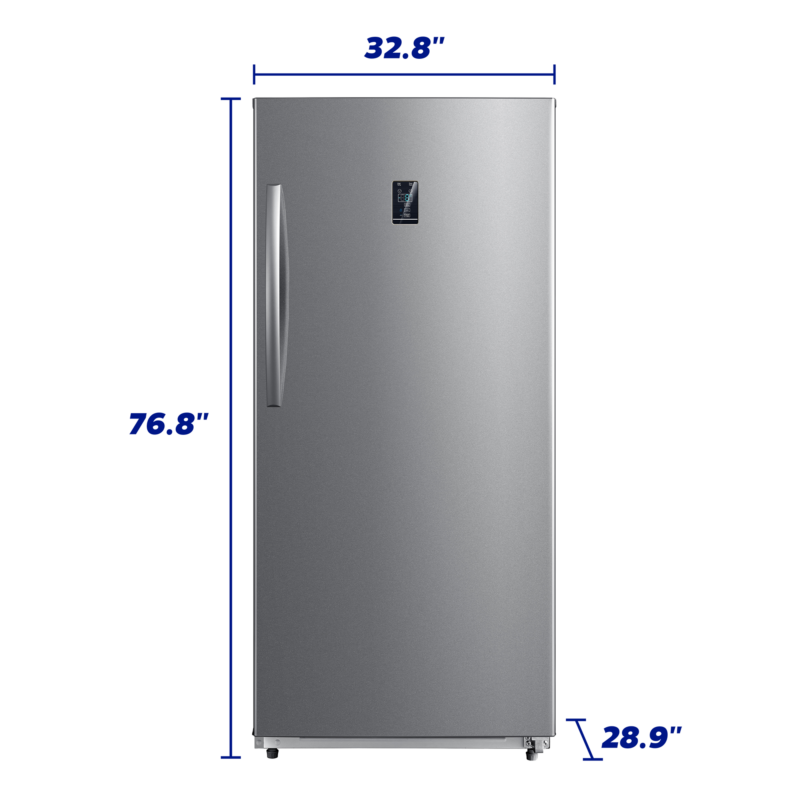 ELEMENT APPLIANCE 21 CF Upright Freezer Convertible, Glass Shelves, Digital Controls, E-STAR - Stainless Steel (EUF21CECS)