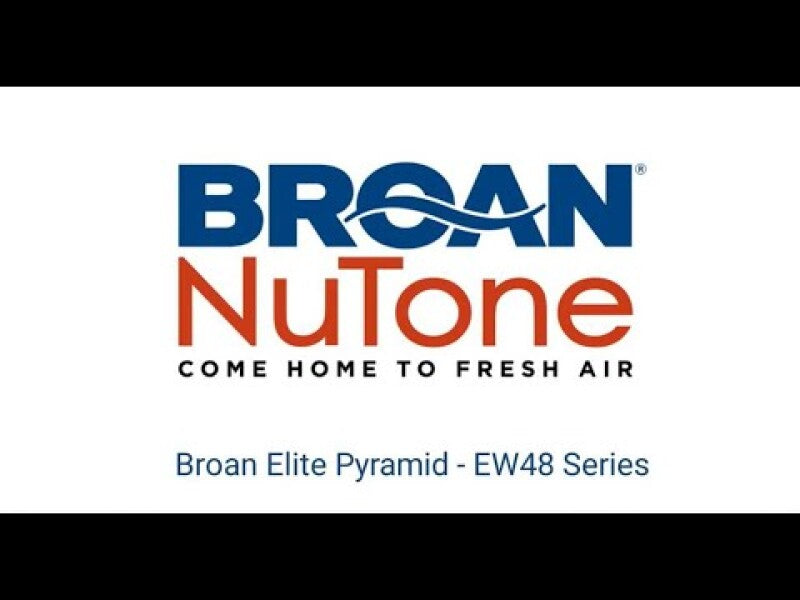 BROAN Elite EW48 Series 30Inch Pyramidal Chimney Range Hood, 460 Max Blower CFM, - Stainless Steel (EW4830SS)