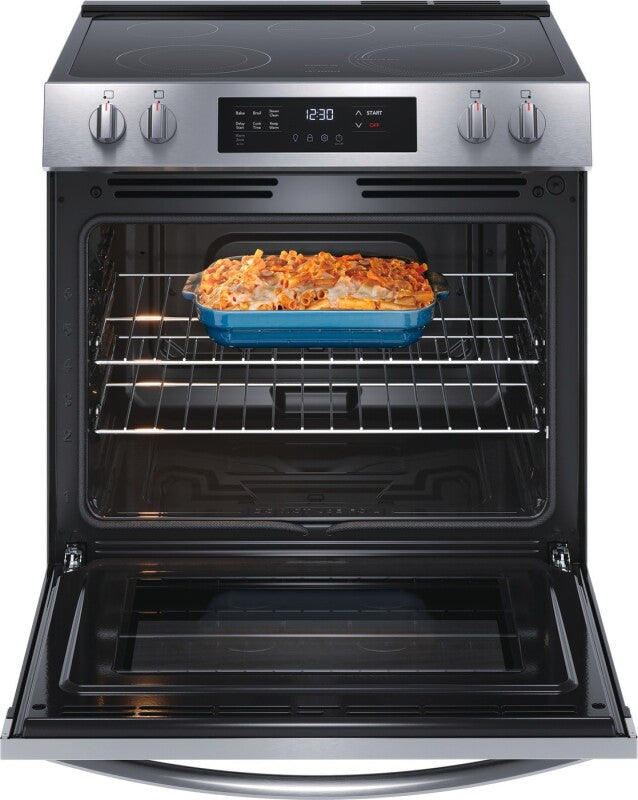 FRIGIDAIRE 30" Electric Range with Steam Clean - Stainless Steel (FCFE3062AS)