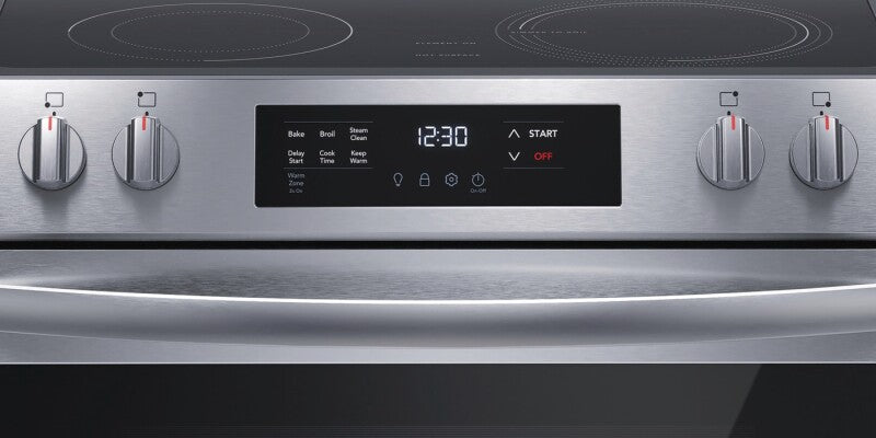 FRIGIDAIRE 30" Electric Range with Steam Clean - Stainless Steel (FCFE3062AS)