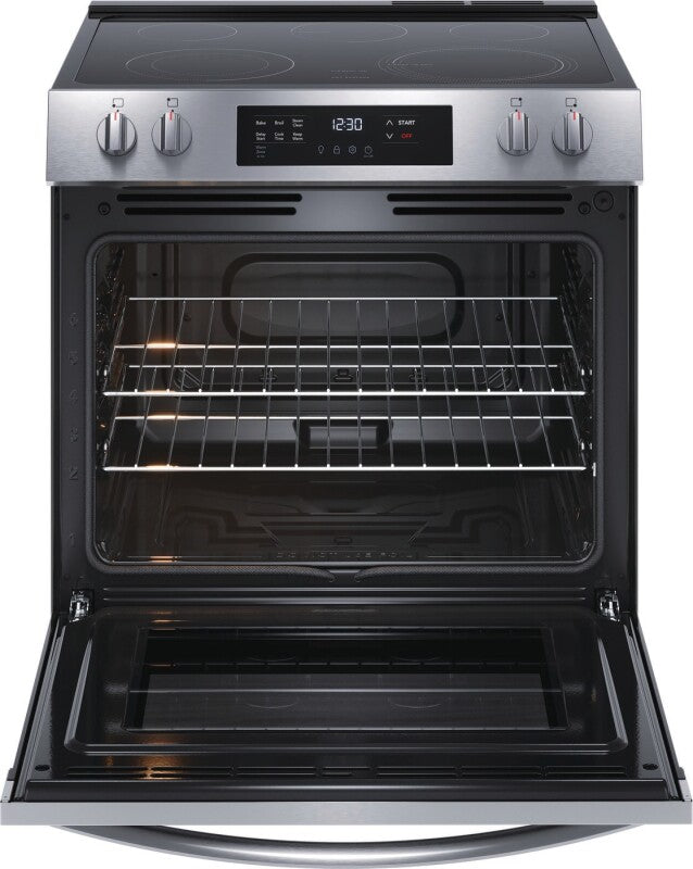 FRIGIDAIRE 30" Electric Range with Steam Clean - Stainless Steel (FCFE3062AS)