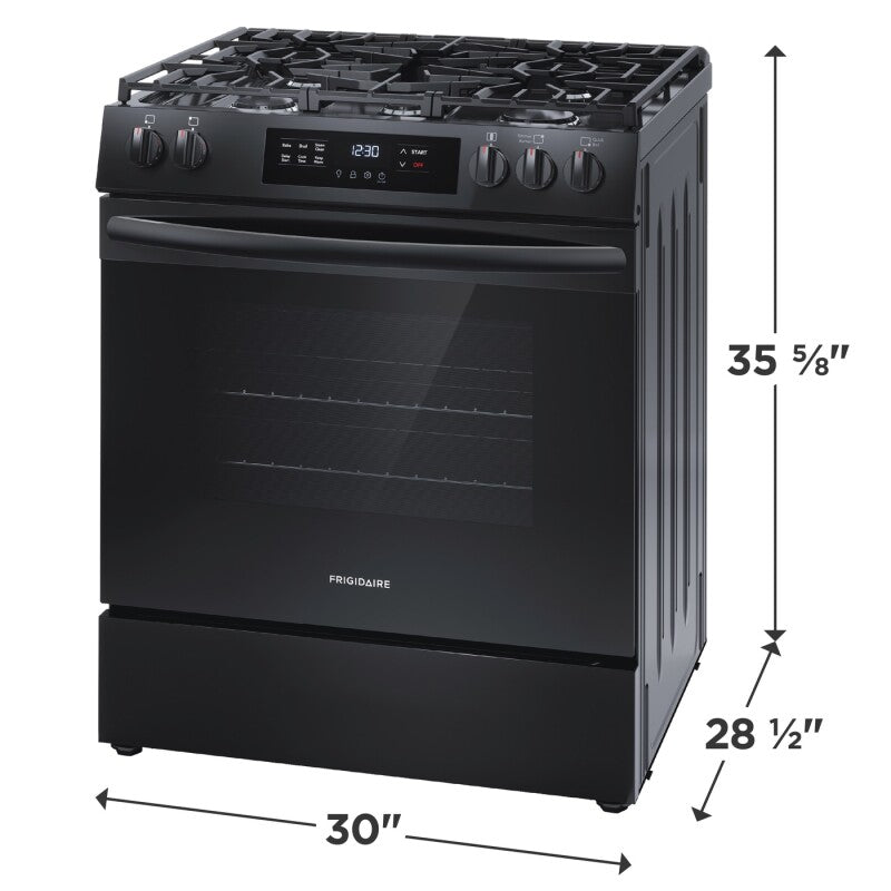 Frigidaire 30" Gas Range with Steam Clean - Stainless Steel (FCFG3062AS)