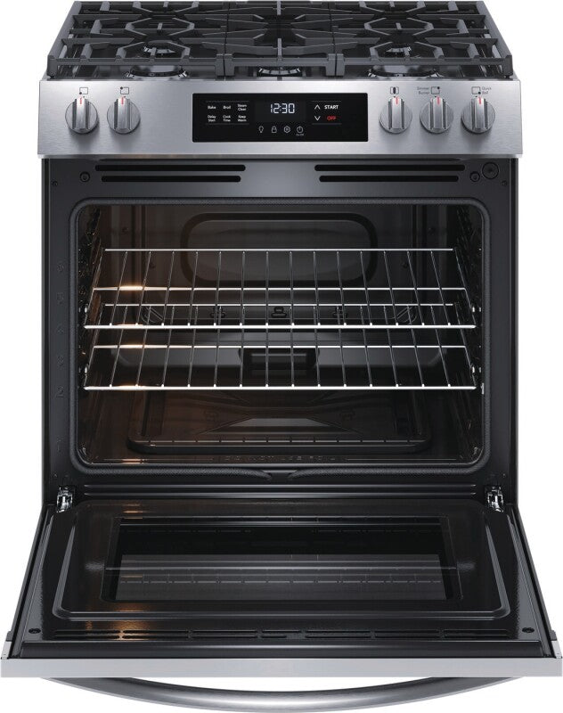 Frigidaire 30" Gas Range with Steam Clean - Stainless Steel (FCFG3062AS)