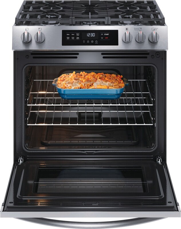 Frigidaire 30" Gas Range with Steam Clean - Stainless Steel (FCFG3062AS)