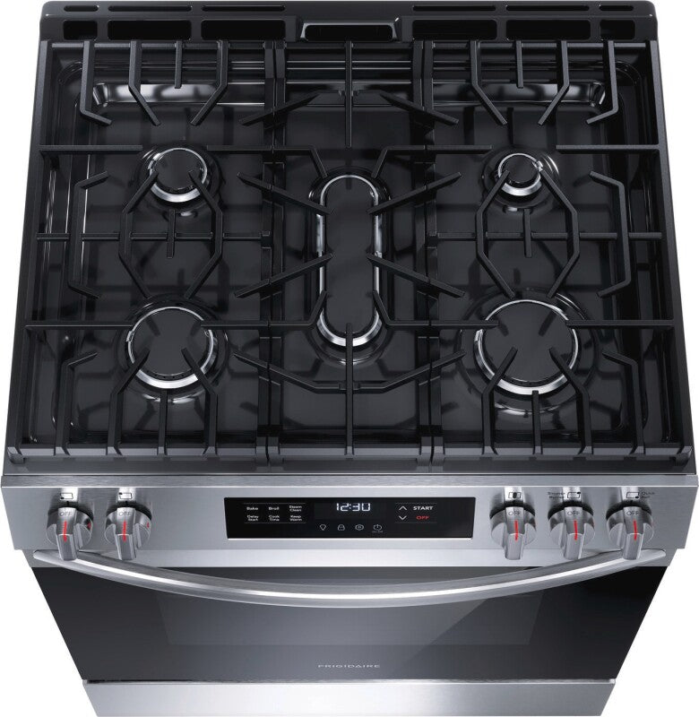 Frigidaire 30" Gas Range with Steam Clean - Stainless Steel (FCFG3062AS)