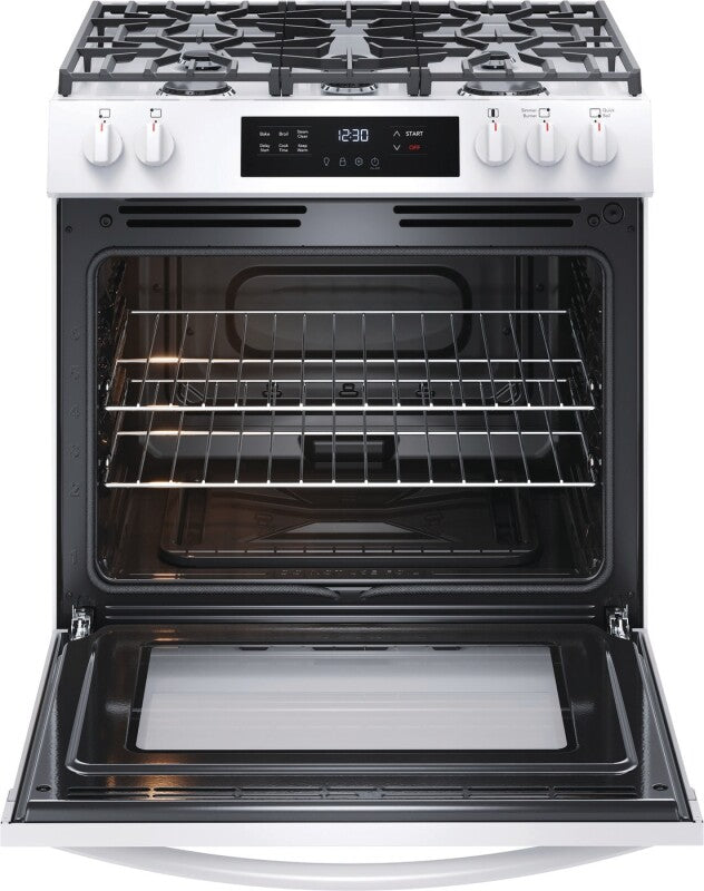 Frigidaire 30" Gas Range with Steam Clean - White (FCFG3062AW)