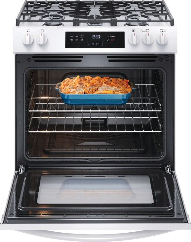 Frigidaire 30" Gas Range with Steam Clean - White (FCFG3062AW)