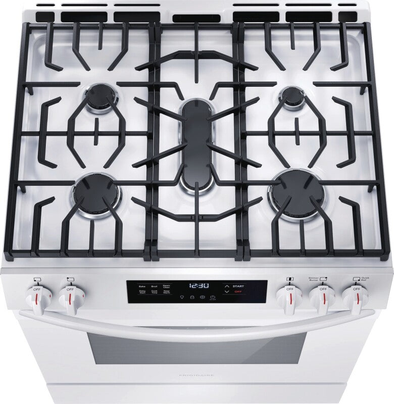 Frigidaire 30" Gas Range with Steam Clean - White (FCFG3062AW)