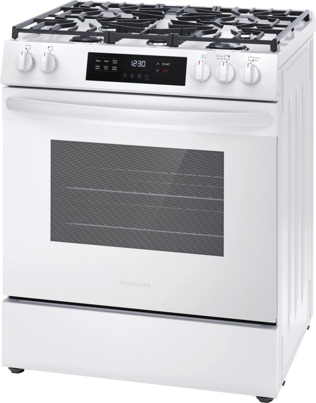 Frigidaire 30" Gas Range with Steam Clean - White (FCFG3062AW)
