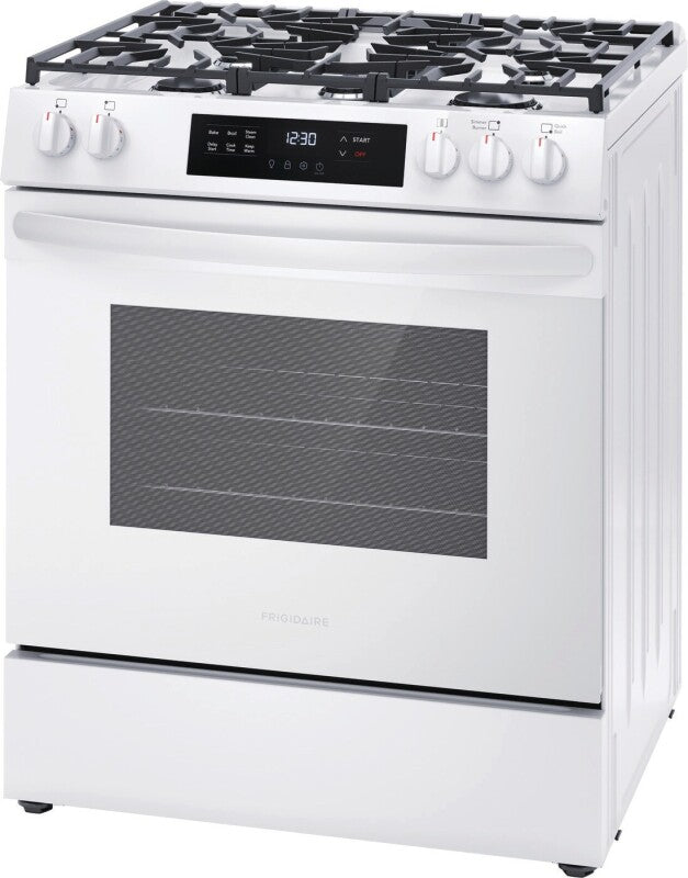 Frigidaire 30" Gas Range with Steam Clean - White (FCFG3062AW)
