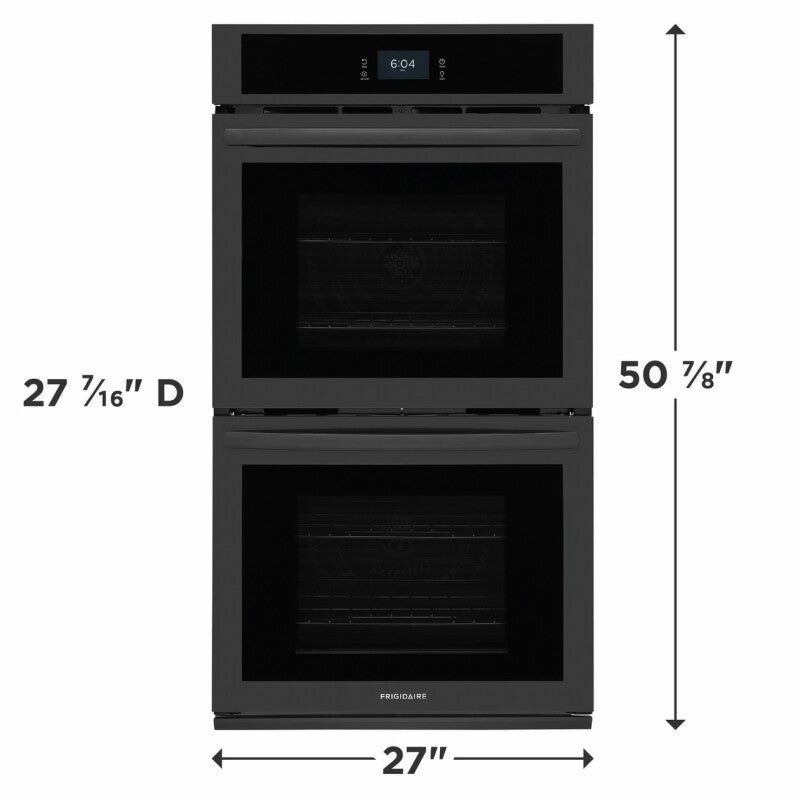 Frigidaire 27" Double Electric Wall Oven with Fan Convection - Black (FCWD2727AB)