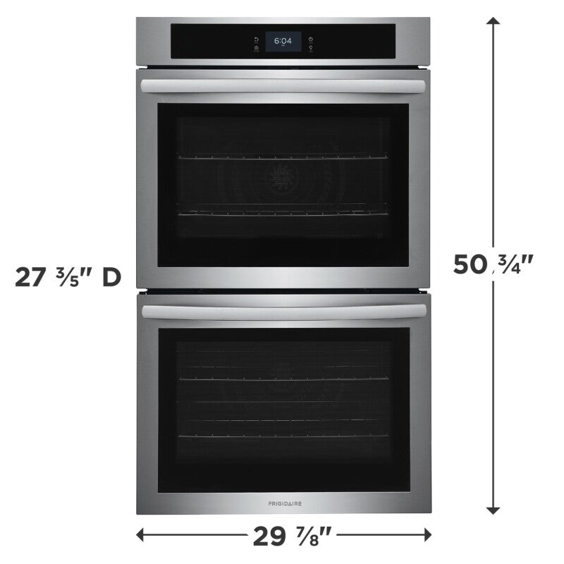 Frigidaire 30" Double Electric Wall Oven with Fan Convection - Black (FCWD3027AB)
