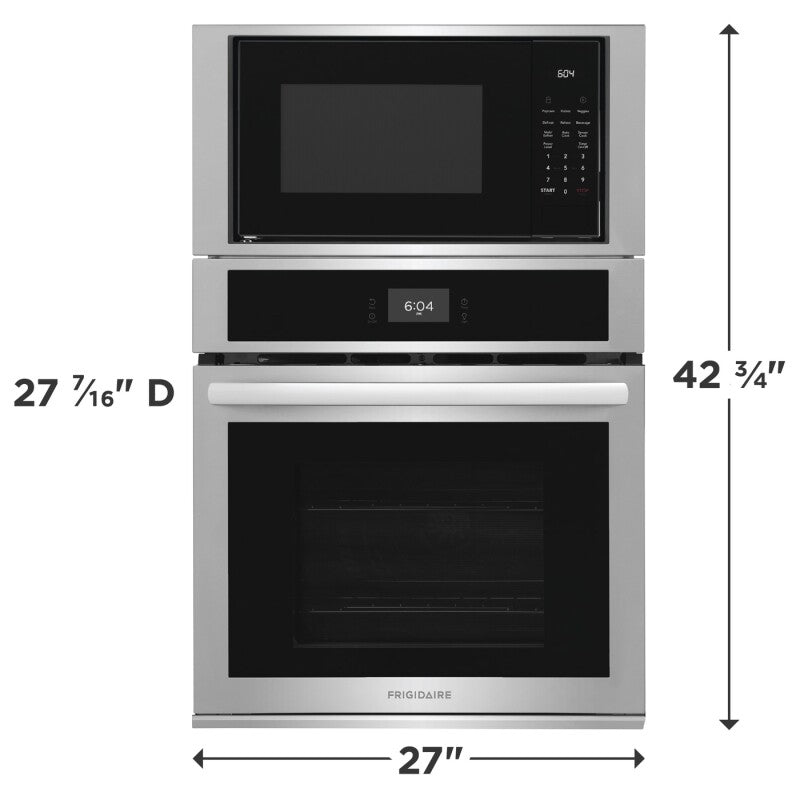 FRIGIDAIRE 27" Electric Wall Oven and Microwave Combination - Stainless Steel (FCWM2727AS)