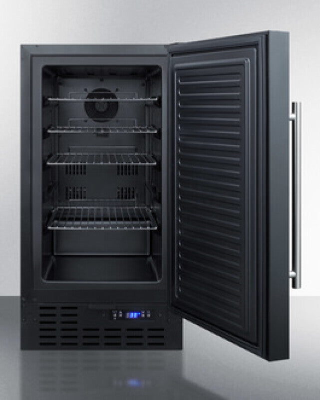 SUMMIT 18" Wide Built-In All-Refrigerator, ADA Compliant - Black (FF1843BADA)