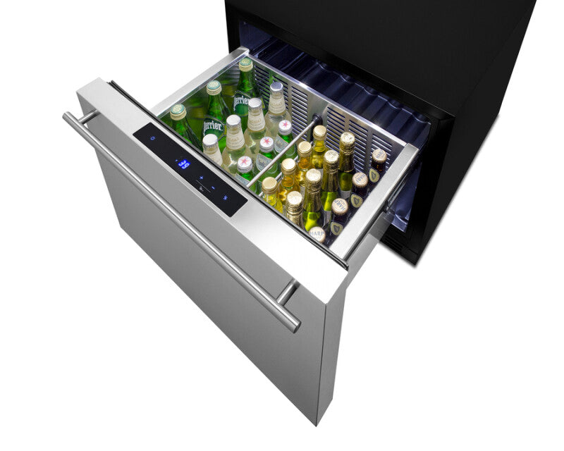 SUMMIT 21.5" Wide Built-In Drawer Refrigerator - Black (FF1DSS)