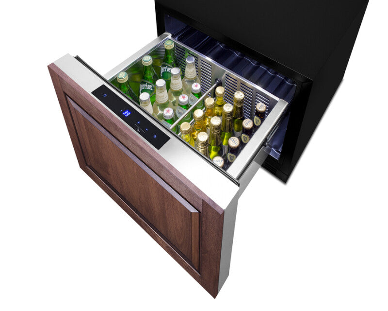 SUMMIT 21.5" Wide Built-In Drawer Refrigerator - Black (FF1DSS)
