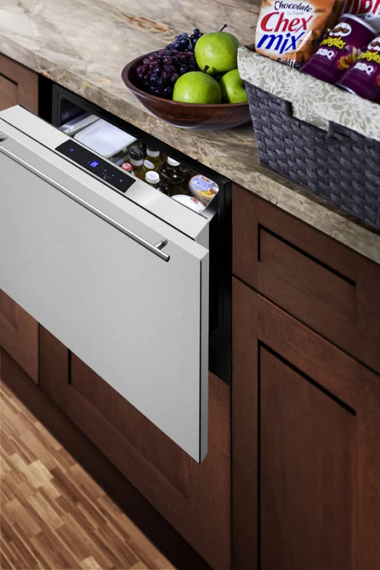 Summit 24" Wide Built-In Drawer Refrigerator - Black (FF1DSS24)