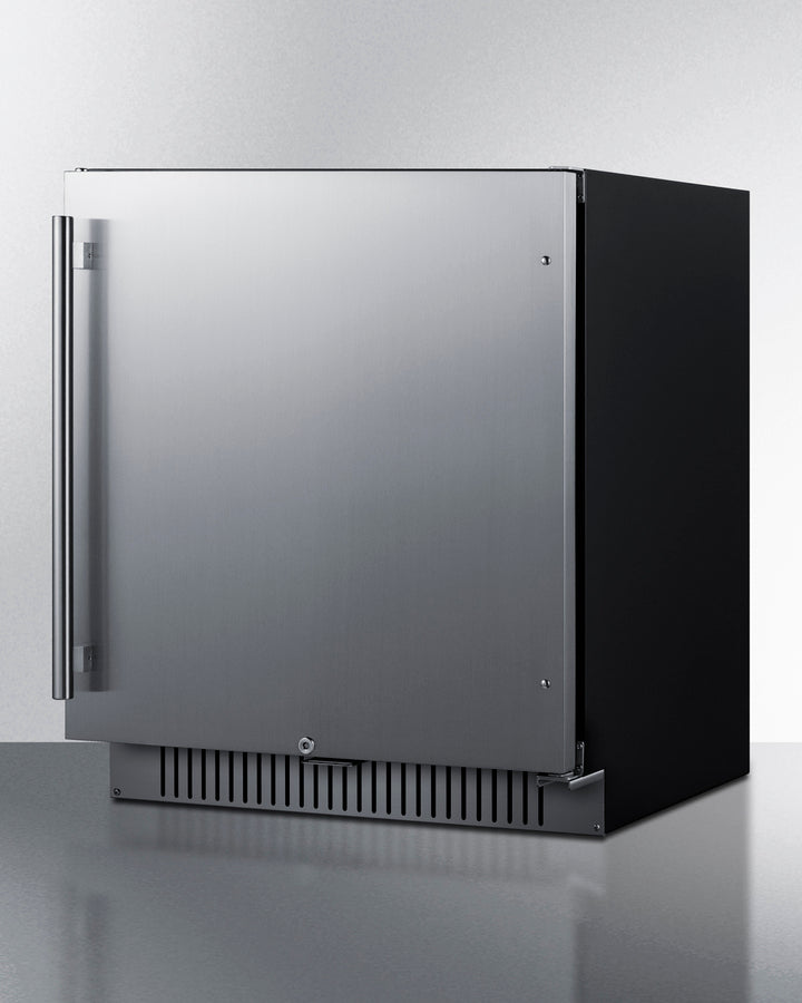 SUMMIT 27" Wide Built-In All-Refrigerator, ADA Compliant - Stainless Steel/Black (FF27BSSADA)