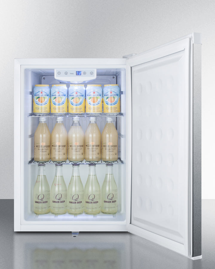 SUMMIT Compact Built-In All-Refrigerator - Stainless Steel/White (FF31L7BISS)