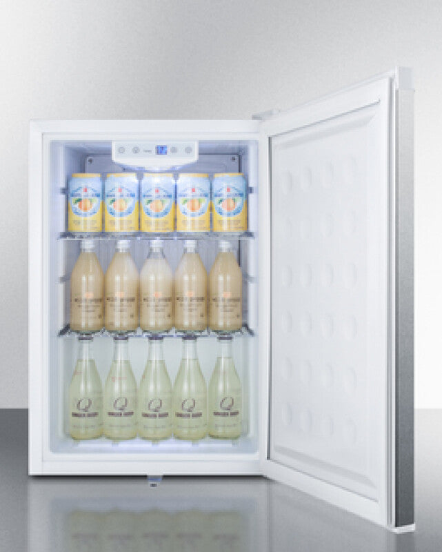 SUMMIT Compact Built-In All-Refrigerator - Stainless Steel/White (FF31L7BISS)
