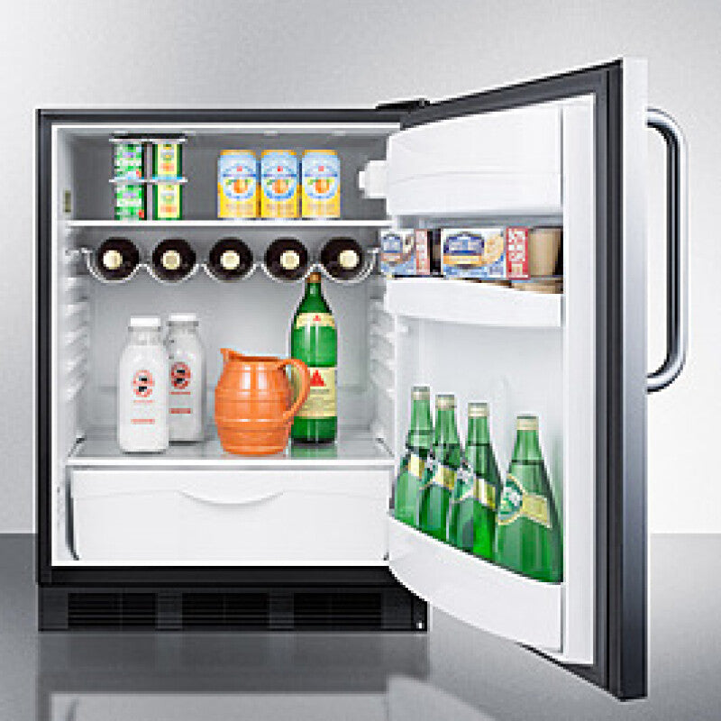 Summit 24" Wide Built-In All-Refrigerator, ADA Compliant - Stainless Steel (FF63BKCSSADA)