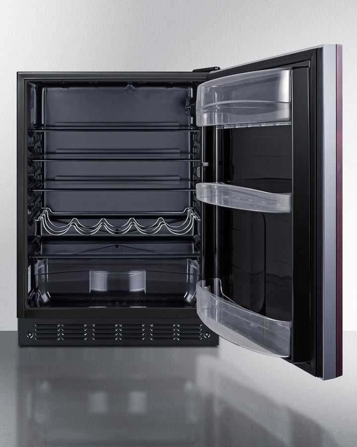 SUMMIT 24" Wide All-Refrigerator, ADA Compliant (Panel Not Included) - Black (FF6BK2SSIFADA)