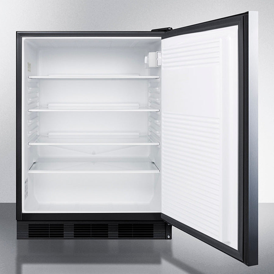 SUMMIT 24" Wide Built-In All-Refrigerator, ADA Compliant - Black (FF7BKBISSHHADA)