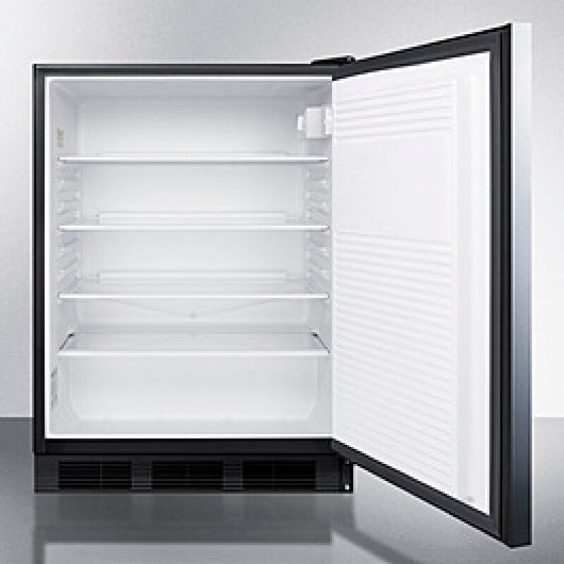SUMMIT 24" Wide All-Refrigerator, ADA Compliant - Black (FF7BKSSHHADA)