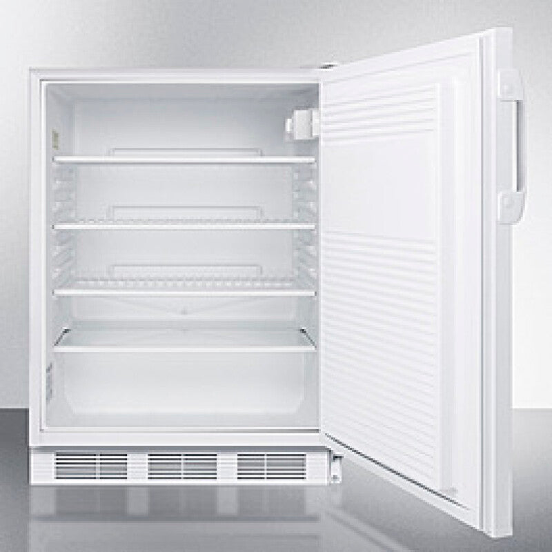 SUMMIT 24" Wide Built-In All-Refrigerator, ADA Compliant - White (FF7LWBIADA)