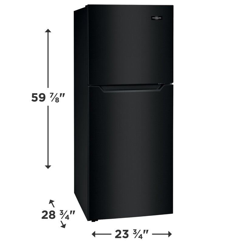 FRIGIDAIRE 23.8-Inch 12 Cu. Ft. Garage Ready Top Freezer Apartment-Size Refrigerator - Black (FFET1222UB)