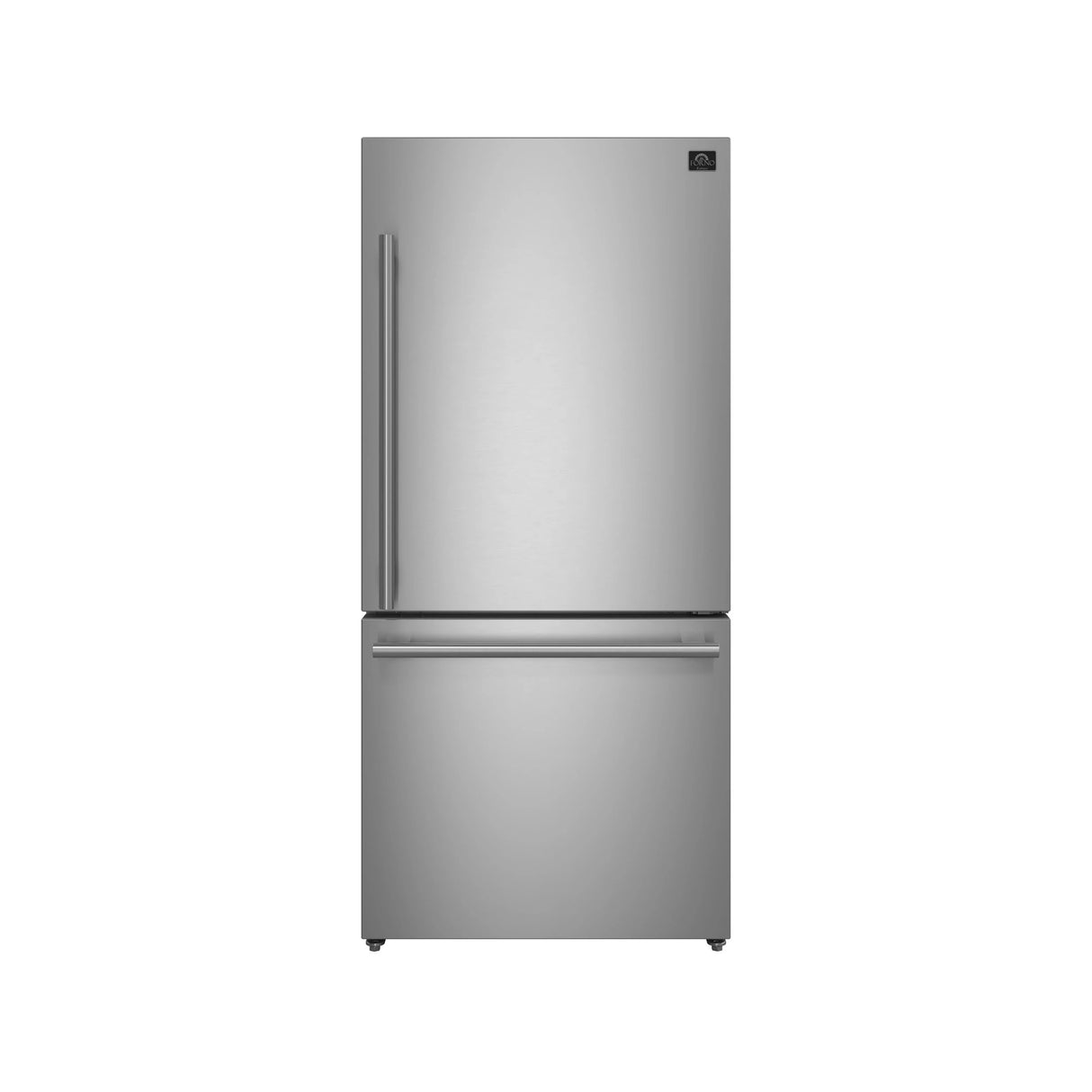 FORNO Milano Espresso 31-Inch Bottom Freezer Refrigerator, Stainless Steel, 17.2 cu.ft Capacity, Right Swing Door, Energy Efficient - Stainless Steel (FFFFD178531S)