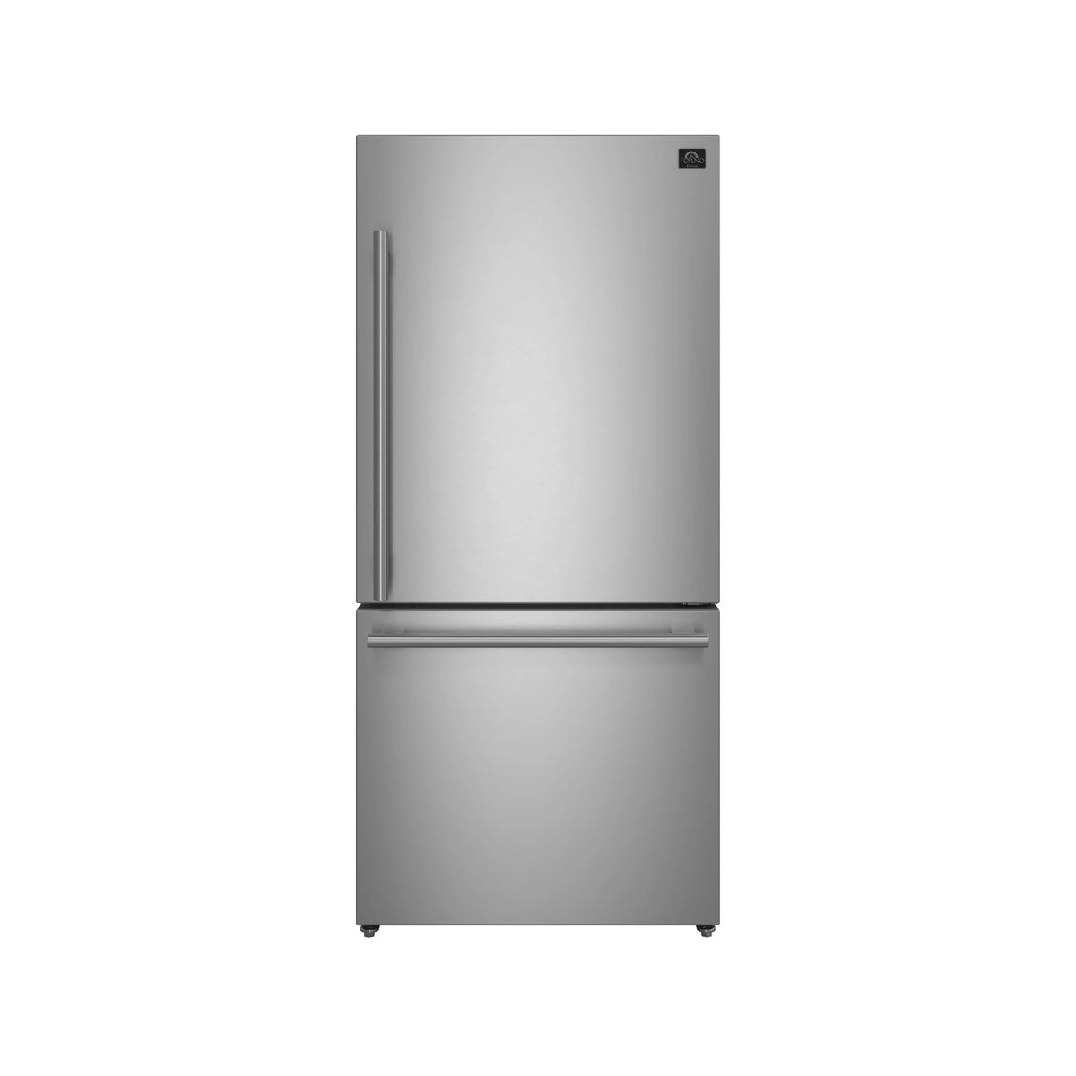 FORNO Milano Espresso 31-Inch Bottom Freezer Refrigerator, Stainless Steel, 17.2 cu.ft Capacity, Right Swing Door, Energy Efficient - Stainless Steel (FFFFD178531S)