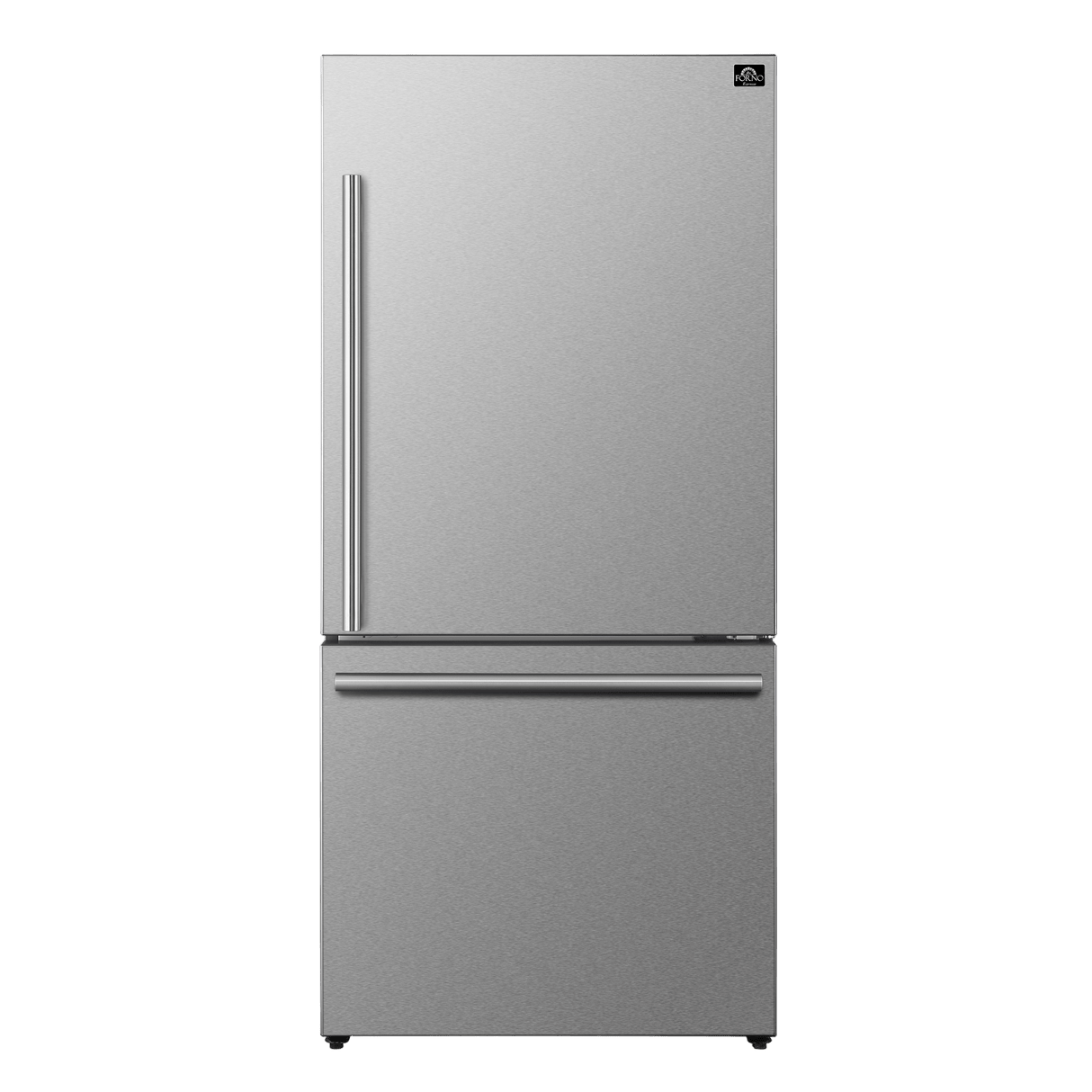 FORNO 31″ Milano Espresso Bottom Freezer Right Swing Door Refrigerator in , 17.2 cu. ft. - Stainless (FFFFD178531S)