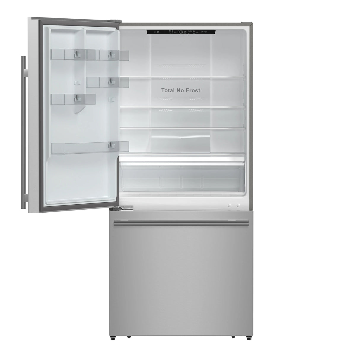FORNO Milano Espresso 31-Inch Stainless Steel Bottom Freezer Refrigerator, 17.2 cu.ft., Built-In Ice Maker, ENERGY STAR - Stainless Steel (FFFFD178631S)