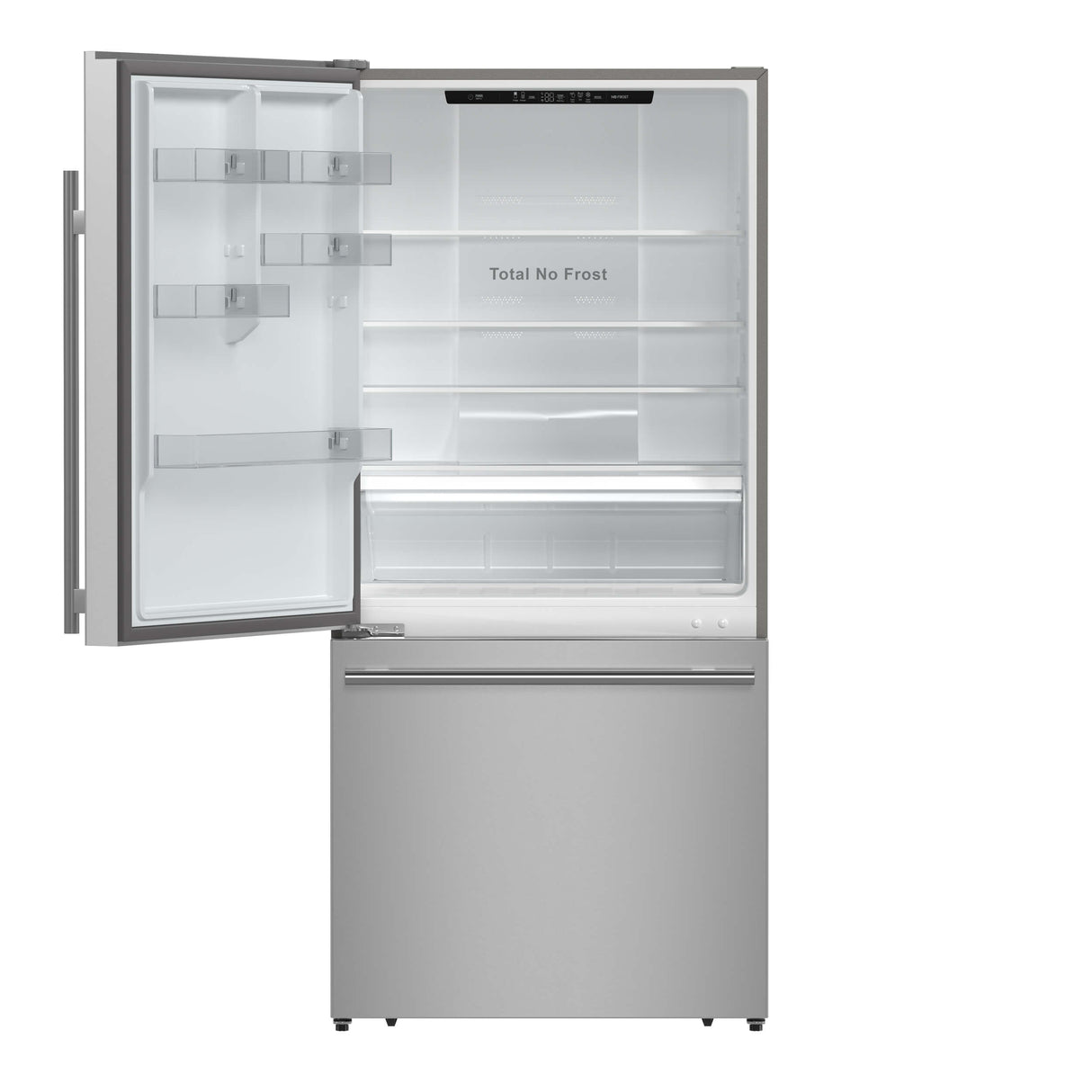 FORNO Milano Espresso 31-Inch Bottom Freezer Refrigerator, 17.2 cu.ft., Built-In Ice Maker, ENERGY STAR - Stainless (FFFFD178631S)