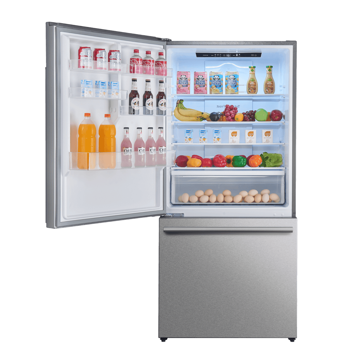 FORNO Milano Espresso 31-Inch Bottom Freezer Refrigerator, 17.2 cu.ft., Built-In Ice Maker, ENERGY STAR - Stainless (FFFFD178631S)