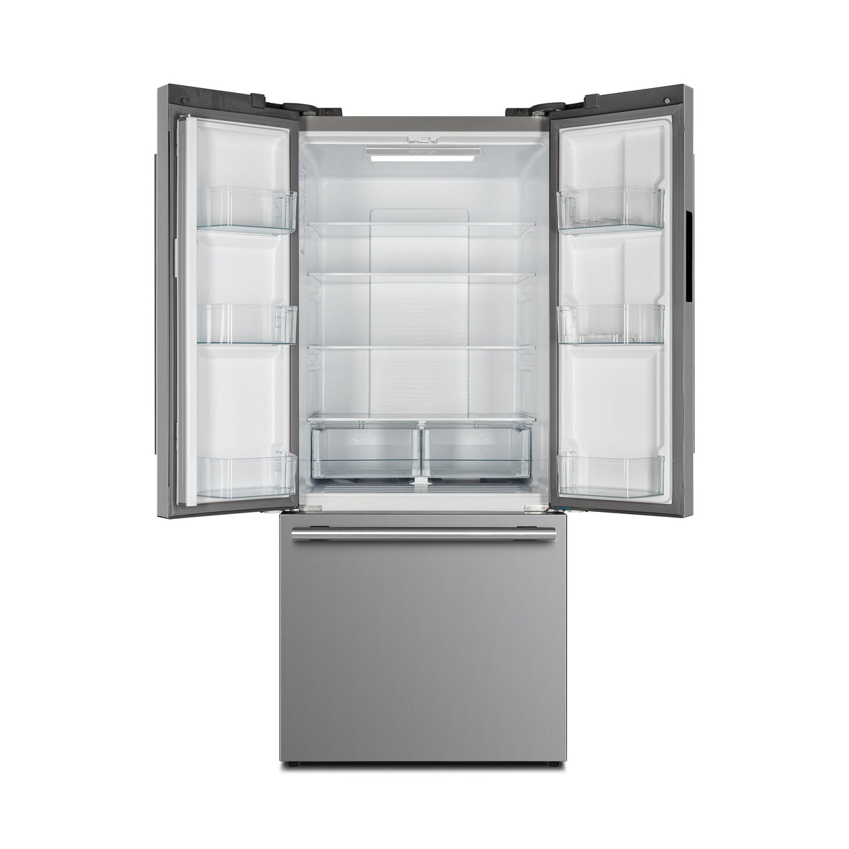 FORNO Gallipoli 30-Inch French Door Refrigerator with Bottom Freezer, 17.5 cu.ft Capacity, , No Frost Technology, Built-In Ice Maker, Energy Efficient - Stainless (FFFFD197431SB)