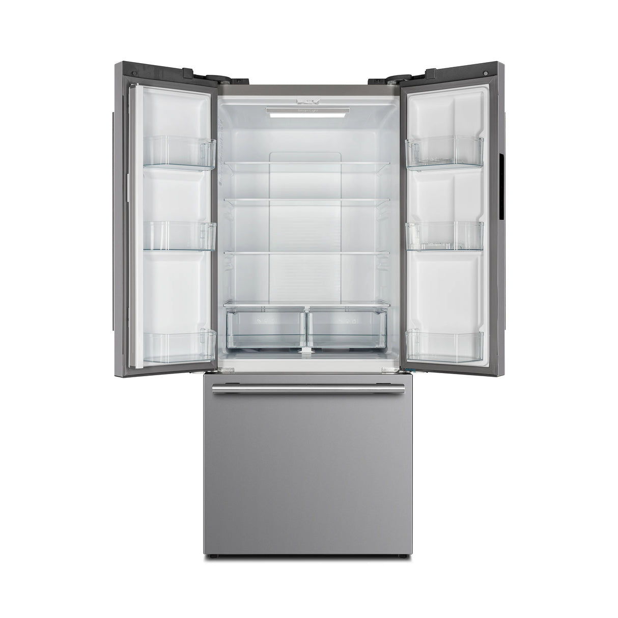 FORNO Gallipoli 30-Inch French Door Refrigerator with Bottom Freezer, 17.5 cu.ft Capacity, Stainless Steel, No Frost Technology, Built-In Ice Maker, Energy Efficient - Stainless Steel (FFFFD197431SB)