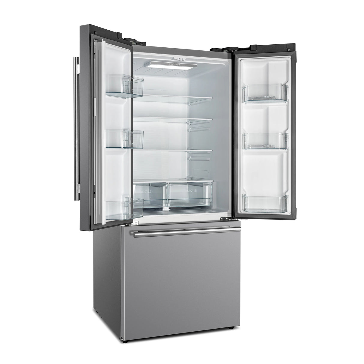 FORNO Gallipoli 30-Inch French Door Refrigerator with Bottom Freezer, 17.5 cu.ft Capacity, Stainless Steel, No Frost Technology, Built-In Ice Maker, Energy Efficient - Stainless Steel (FFFFD197431SB)