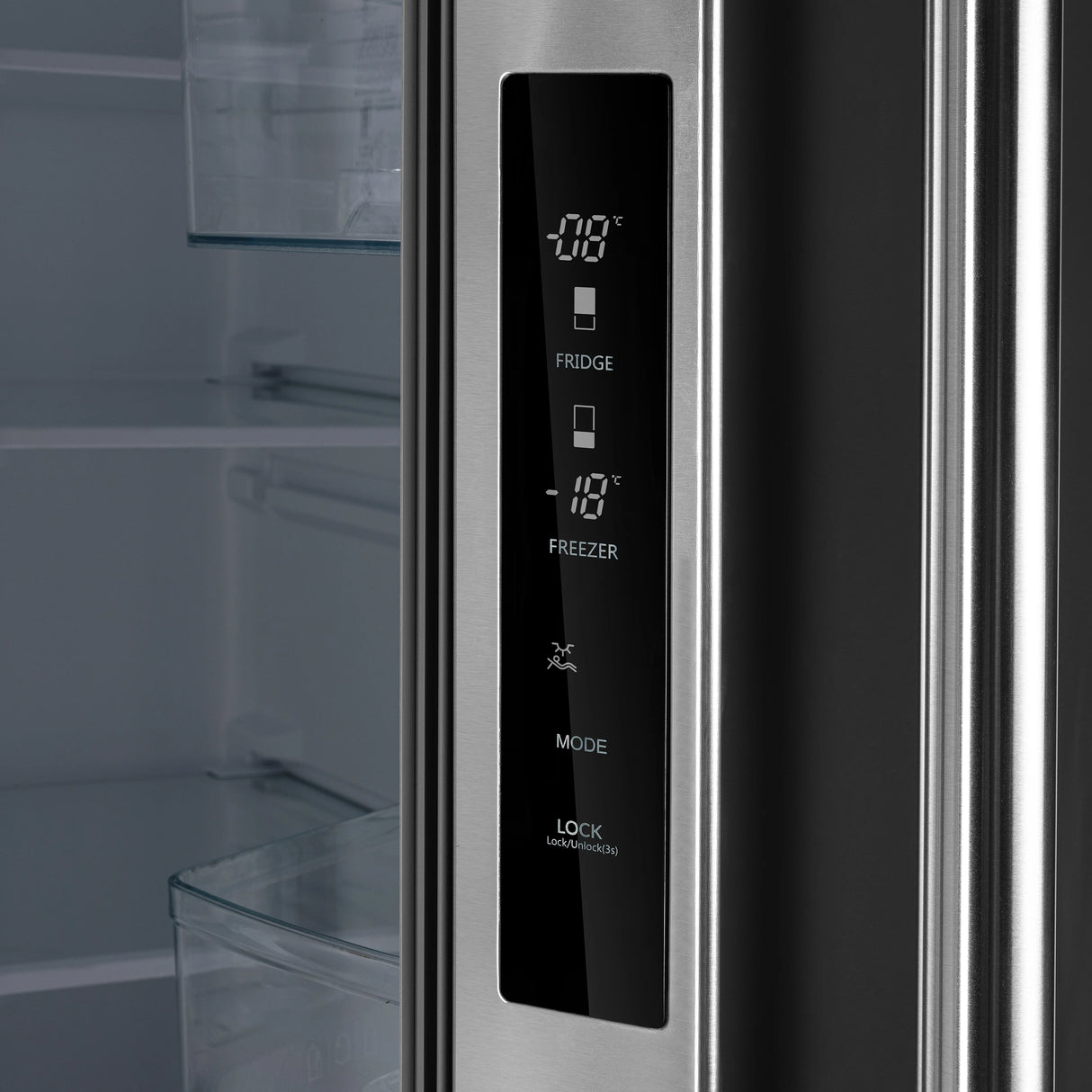 FORNO Gallipoli 30-Inch French Door Refrigerator with Bottom Freezer, 17.5 cu.ft Capacity, Stainless Steel, No Frost Technology, Built-In Ice Maker, Energy Efficient - Stainless Steel (FFFFD197431SB)