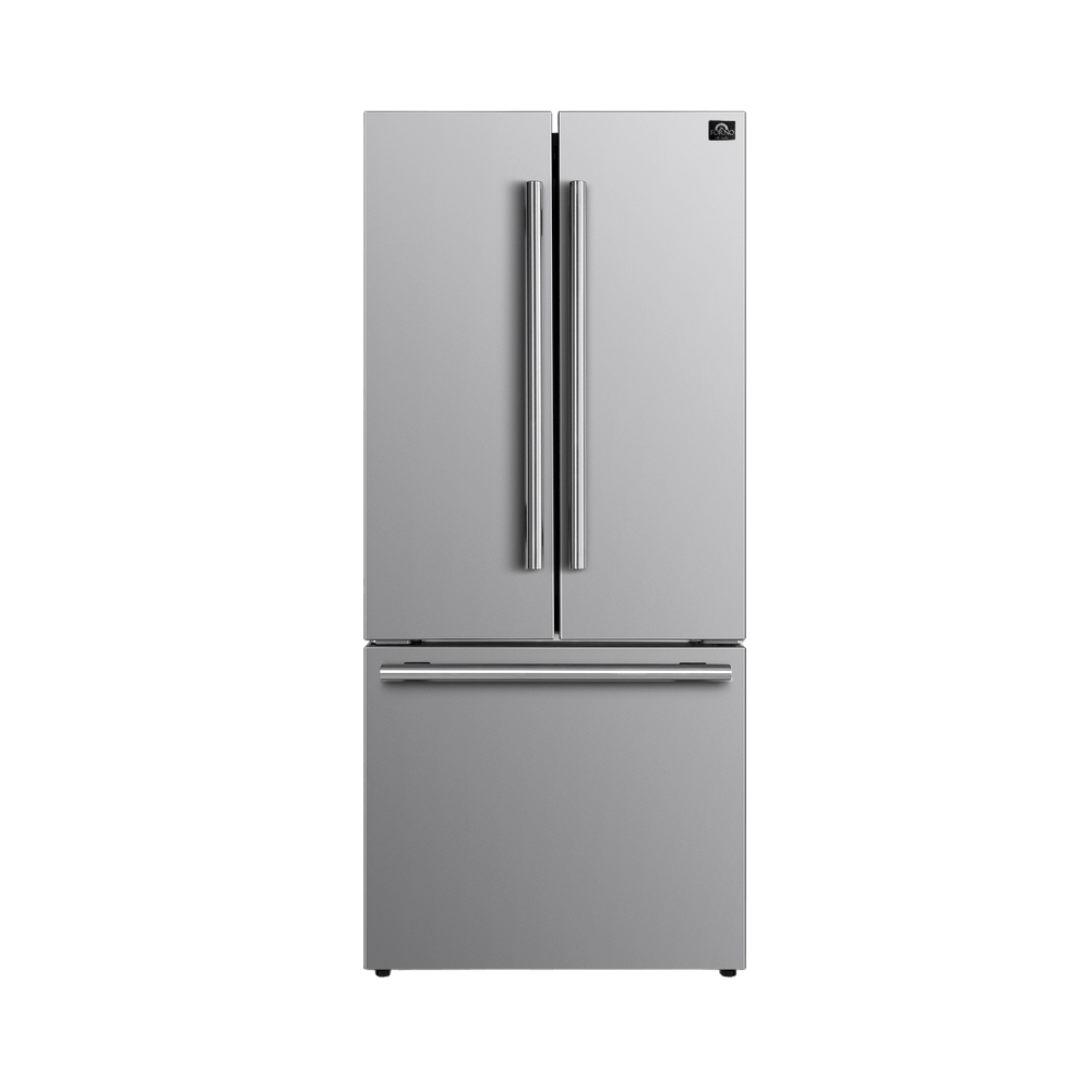 FORNO Gallipoli 30-inch French Door Refrigerator, 17.5 cu. ft. Capacity with Automatic Ice Maker - Stainless (FFFFD197431SB)