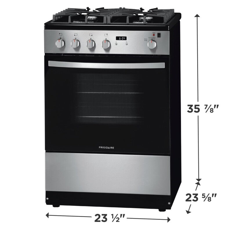 Frigidaire 24" Front Control Freestanding Gas Range - Stainless Steel (FFGH2422US)