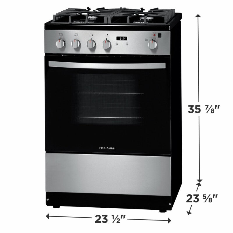 Frigidaire 24" Front Control Freestanding Gas Range - Stainless Steel (FFGH2422US)