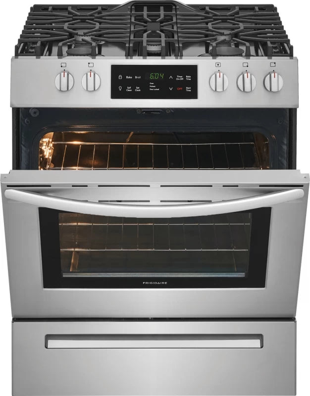 Frigidaire 30" Front Control Freestanding Gas Range - Stainless Steel (FFGH3054US)