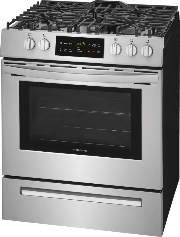 Frigidaire 30" Front Control Freestanding Gas Range - Stainless Steel (FFGH3054US)