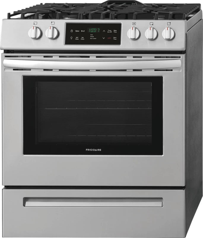 Frigidaire 30" Front Control Freestanding Gas Range - Stainless Steel (FFGH3054US)