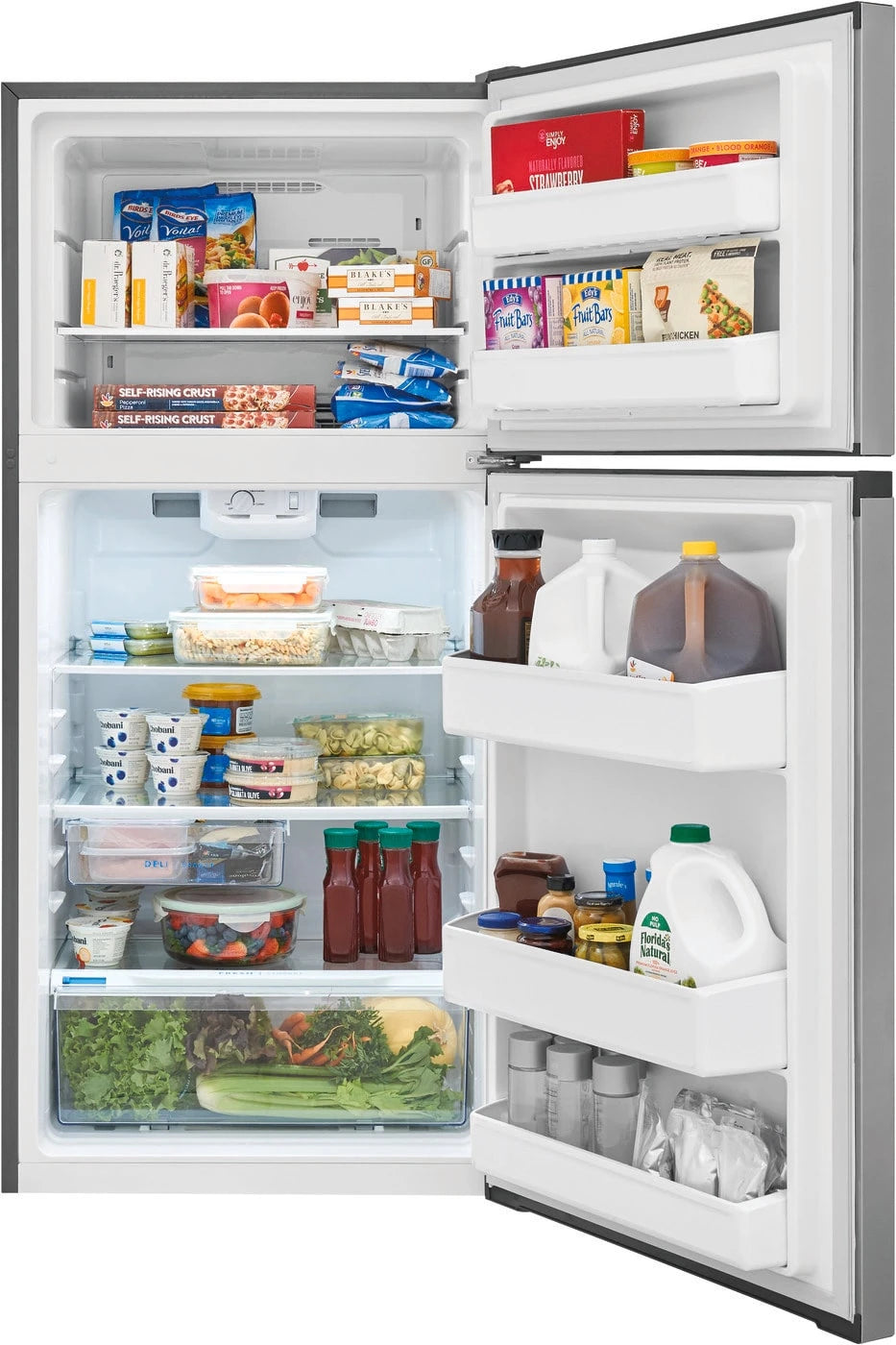 Frigidaire 14 Cu. Ft. Top Freezer Refrigerator - Fingerprint-Resistant Stainless Steel Look (FFHT1425VV)